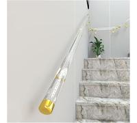 Wall Handrails Acrylic Transparent Stairs Handrail, Non-Slip Mount Crystal Banister Safety Grab Bar Support Kit for Exterior(0.9m/2.9ft)