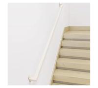 Wall Handrails Industrial Stair Handrails with Fittings, 100cm 120cm 180cm 3.5m Long Wall Mount Hand Railing Support Kit, Square Metal Iron Grab Bar(White,2.6m/8.5ft)