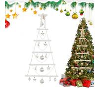 Wall Hangable Christmas Tree Light Up Holiday Ladder Branch Decoration | Christmas Wall Decor for Indoor Holiday Winter Home Bedroom Window Door