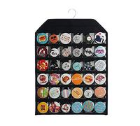 Wall Hanging Badge Button Pins Organizer Display Storage Stand, Enamel Pin Display Holder,hold Up To 36 Pins (Black)