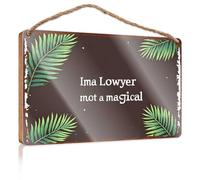 Wall Hanging Decor Men Ima Lowyer: Not Just A Magical Word Wooded Sign Bathroom Decor Wall Art Pool Stuff(23X35CM)