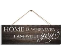 Wall Hanging Decor Wooden Wall Art Decor Home Is Wherever I Am With Country Style Wall Decor Hanging Wall Plaque Sign Home Decor Presents 8X12 Inch