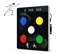 Wall Hanging Electronic Fencing Target, Led Reflex Speed Trainer, 9 Modes | Smart Fencing Reaction Training Target with Digital Score Display Screen, Improve Reaction & Agility, for Foil Epee Saber
