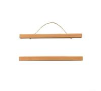 Wall Hanging Magnetic Teak Wood Photo Picture Frame For Posters And Scroll Paintings, Magnetic Wooden Dowels For Easy Poster Exchange And Display