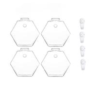 Wall Hanging Plant Terrariums 4-Pack Premium Glass Planters For Home Office Decor, Easy Mount Hydroponics Propagation Station