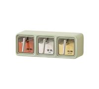 Wall Hanging Spices Dispenser Sturdy Kitchen Seasoning Rack With Spoons For Cooking Enthusiasts Multiple Grids Condiment Container
