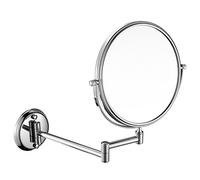 Wall Hanging Stainless Steel Bathroom Mirror Folding Mirror Shaving Mirror Double-Sided Mirror Magnifying Glass 8in,A-10xMagnification
