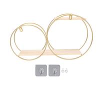 Wall Hanging Storage Shelf Metal Round Decorative Wall Mount Floating Organizer for Bathroom