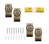 Wall Hanging Tapestry Clip Decorative Metal Display Hardware with Front Cap, Screw Fastener Set, Fabric Presentation Textile Hanger Bracket Wall Holder Apartment Decorative Clip Display Screw Mount