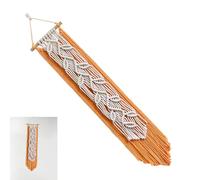 Wall Hanging Tapestry - Macrame Wall Hanging | Handmade Tassel Decoration - Bohemian Style Leaf Tassel Tapestry, Handmade, For Home Decor, Background, Room, And Natural Boho Macrame Walls