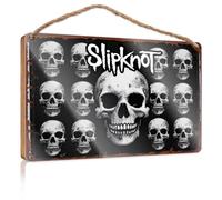 Wall Hanging Wood Sign Slipknot: The Unseen Skulls Of Darkness Wooded Sign Outside Decor Funny Hunting Gifts(15X28CM)