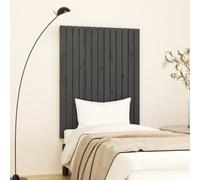 Wall Headboard Grey 82.5x3x110 cm Solid Wood Pine Berkfield Home Grey One Size