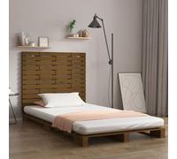 Wall Headboard Honey Brown 126x3x91.5 cm Solid Wood Pine Berkfield Home Brown One Size