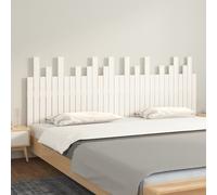 Wall Headboard Solid Pine Wood White 204x3x80 cm Rustic Slatted Wall-Mount Panel