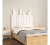Wall Headboard White 82.5x3x80 cm Solid Wood Pine Berkfield Home White One Size