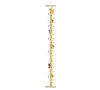 Wall Height Chart for Child Growth - Removable Height Chart Tracking - With Adjustable Marking Slides, Retaining Strap & Reusable for Family, Nursery and Decoration