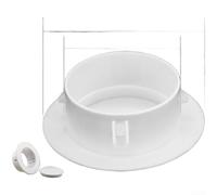 Wall Hole Cover, Split Type Decorative Insert Plate for AC Pipe 34mm to 170mm PP Conduit Cable Duct Escutcheon Ring Tidy White(Z)