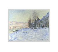 Wall Home Decoration Claude Monet Vintage Snow Scene Canvas Wall Art Printed Pictures Famous Painting Classical Art Decor 70x90cm Frameless