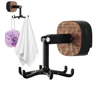 Wall Hook Organizer Sticky Punch Free - Self-Adhesive Wall Msural, 180° Vertical Hook Heavy Duty - 6 Grid Hooks Without Punch Rack Storage Hooks Viscous No Trace For