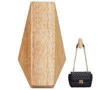 Wall Hooks - 4.33 x 2.36 x 0.78 Inch Solid Wood Angle Hooks, Hanging Accessories, Japanese Style, Natural, Rustic | Functional for Hat, Cap, Backpack, Bag, Coat