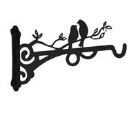 Wall Hooks for Hanging Plants - Sturdy Iron Hanger Bracket Hook, Vintage Black Metal | Weatherproof Mounting Hardware with Strong Support for Indoor Outdoor Bird Feeder Garden Basket Porch Decor