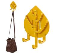 Wall Hooks - Strong Adhesive Damage-Free Leaf Shape, Efficient Organization | Heavy Duty Wall Bracket Without Drill | Biophilic Decorative Storage Space For Coats, Keys, Towels And Bags In The