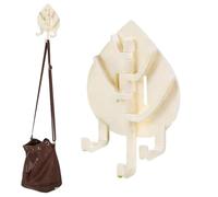 Wall Hooks - Strong Adhesive Damage-Free Leaf Shape, Efficient Organization | Heavy Duty Wall Bracket Without Drill | Biophilic Decorative Storage Space For Coats, Keys, Towels And Bags In The