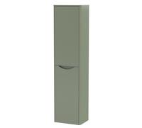 Wall Hung 2 Soft Close Door Tall Unit, 400mm - Satin Green