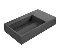Wall Hung Basin CUSCO 750 x 430 mm Mineral Cast Black