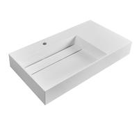 Beliani Wall Hung Basin CUSCO 900 x 480 mm Mineral Cast White, White