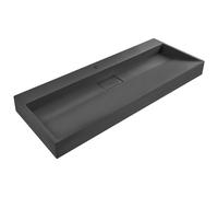 Wall Hung Basin QUENKO 1200 x 460 mm Mineral Cast Black