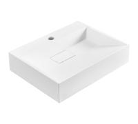 Wall Hung Basin QUENKO 500 x 380 mm Mineral Cast White