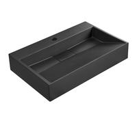 Wall Hung Basin QUENKO 600 x 380 mm Mineral Cast Black