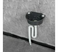Wall Hung Basin Sink, Compact Semi-Circular Vessel Sink with Water Pipe, Wall Mount Bathroom Sink for Cloakroom and Lavatory Vanity
