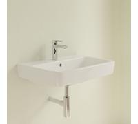 Wall Hung Basin Villeroy and Boch O.novo 1 hole, With overflow, Polished 650mm Alpine White CeramicPlus AntiBac