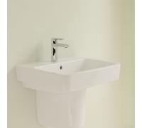 Wall Hung Basin Villeroy and Boch O.novo 1 hole, With overflow, Unpolished 550mm Alpine White CeramicPlus AntiBac
