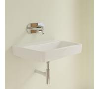 Wall Hung Basin Villeroy and Boch O.novo Without Hole, Without overflow, Polished 650mm Alpine White CeramicPlus AntiBac