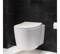 Wall Hung Rimless Short Projection Toilet with Soft Close Seat - Alcor