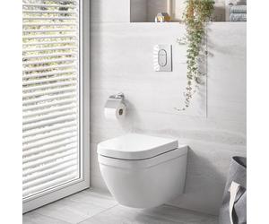 Wall Hung Rimless Short Projection Toilet with Soft Close Seat - Grohe Euro