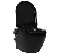 vidaXL Wall Hung Rimless Toilet with Bidet Function Ceramic White