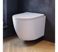 Wall Hung Rimless Toilet with Soft Close Seat Roma