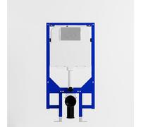 Wall-Hung Toilet Accessory, Water-Saving and Sound Insulated Concealed High Cistern, Dual Flush System, Robust Steel Frame, Corrosion, and Temperature Resistant HDPE Water Tank