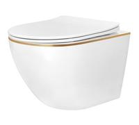 Wall-Hung Toilet Bowl Rea Carlo Mini Tornado White Ceramic