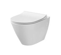 Wall Hung Toilet Cersanit CITY OVAL With soft-close flap 360x434mm White