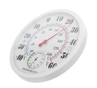 Wall Indoor Hygrometer with Dual Scale Display White | ABS Plastic round Dial, Minimalist Modern Look, for Greenhouse Climate Nursery Garages and Pets