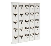 Wall Key Holder Biscottini Wooden 25 Hooks Organized Entrance Board