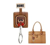 Wall Keyring - Magnetic Wooden Key Ring with Creative Expression Design | Simple Custom Pendant for Shoe Closet Entrance | Magnetic Key Holder Wall for Home
