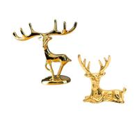 wall lamp 2sets Fawn Handle Accessories Piggy Decor Deer Statue Car Stationery Tape Dog Stackable Storage Drawers Clear Animal Head Ornament Deer Figurine Masking Mini Golden Zinc 2pcs*2 bracket light