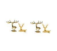 wall lamp 2sets Fawn Handle Accessories Piggy Decor Deer Statue Car Stationery Tape Dog Stackable Storage Drawers Clear Animal Head Ornament Deer Figurine Masking Mini Golden Zinc 2pcs*2 bracket light