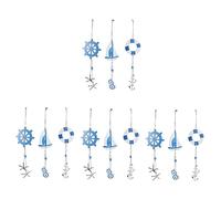Wall lamp 4sets Sailing Pendant Black Room Decor Anchor Ornaments for The Home Wheel and Anchor Marine Ornament Table Decor Car Prop Decorations Mediterranean Wall Decoration Wood Blue 3pcs*4 Bracket